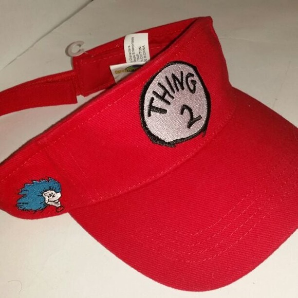 Thing 2 Universal Studios Islands Of Adventure Dr. Suess Youth Adjustable Visor - Picture 1 of 4
